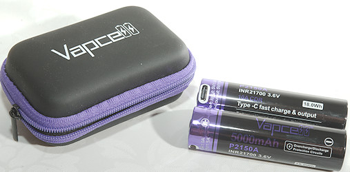 Test Review Of Vapcell INR21700 5000mAh P2150A Black Purple 2021